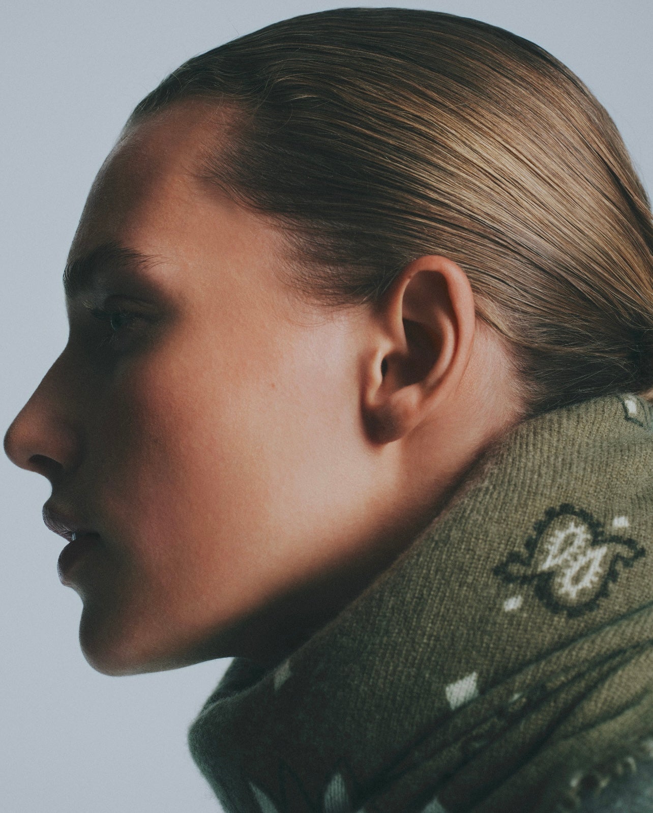 Grand Bandana Hachiko Bico Kaki Chiné