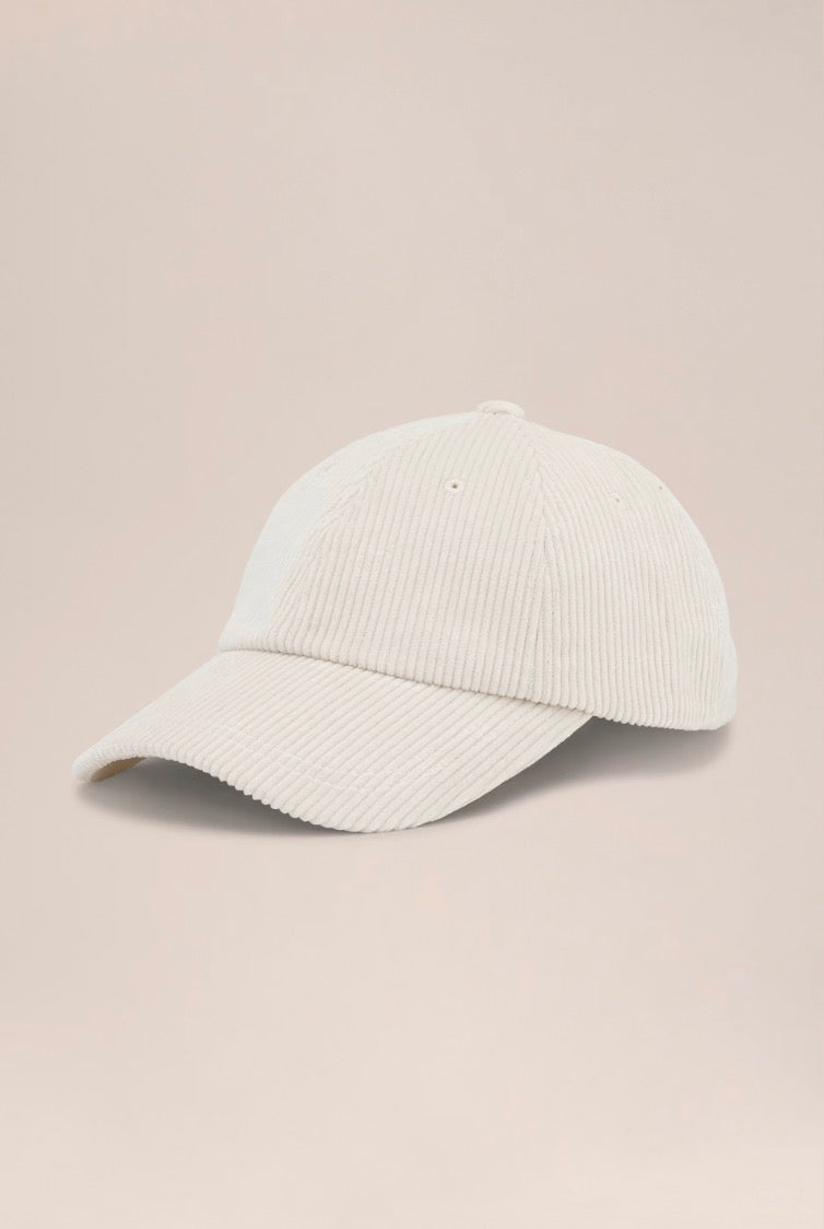 Papa - Casquette en velours côtelé ajustable Ivory