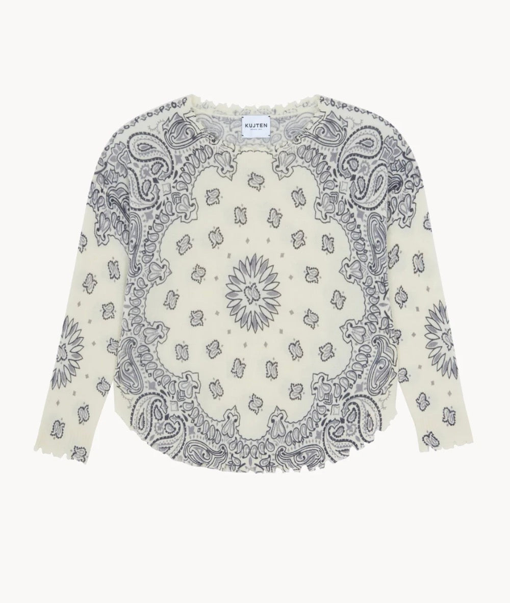 Pull Mela Bandana Bicolore Blanc