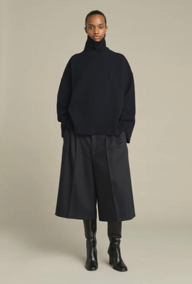 Pull William Oversize en Laine de Mérinos Navy