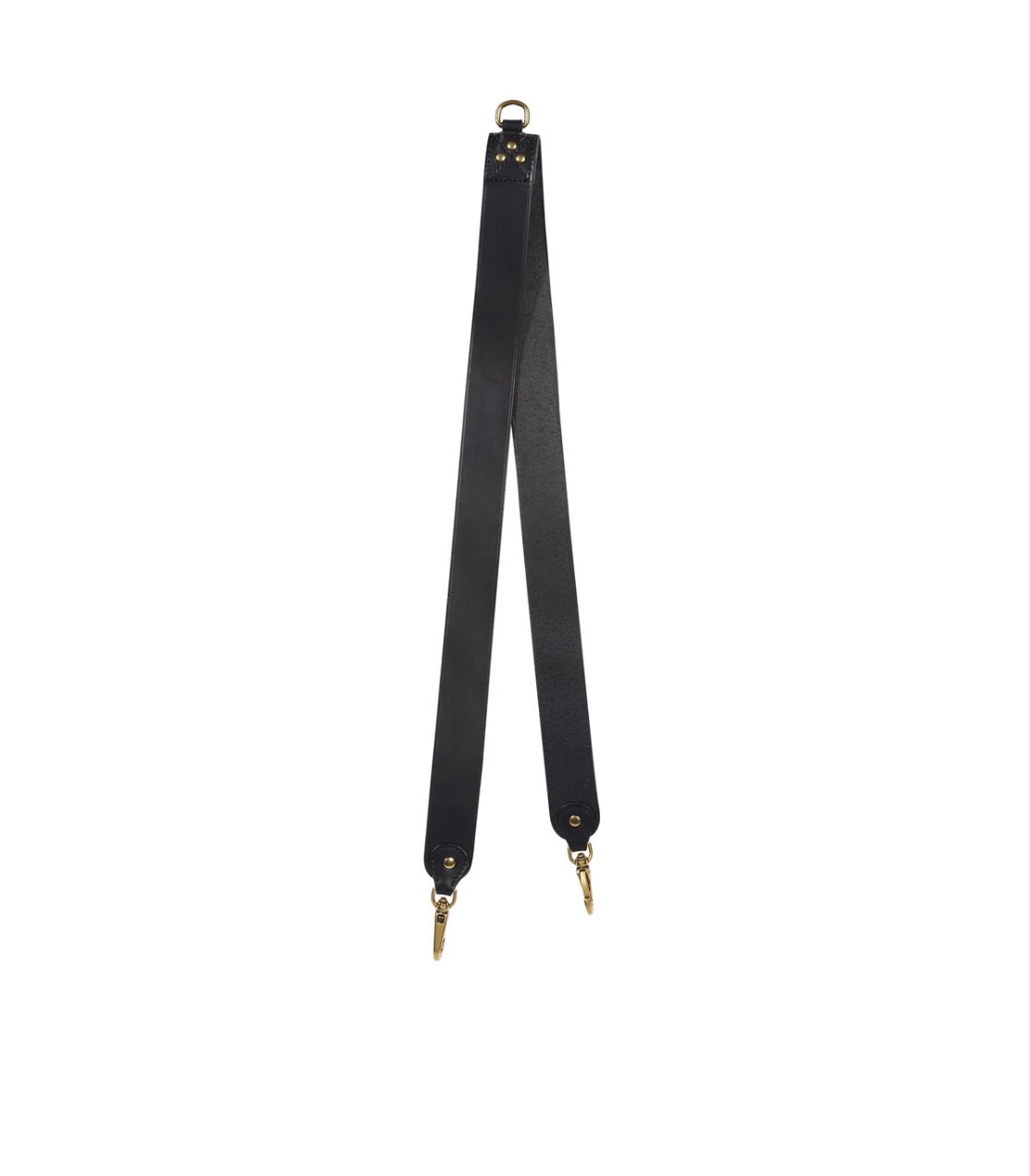 Bandoulière Simple Vachette Noir Brass