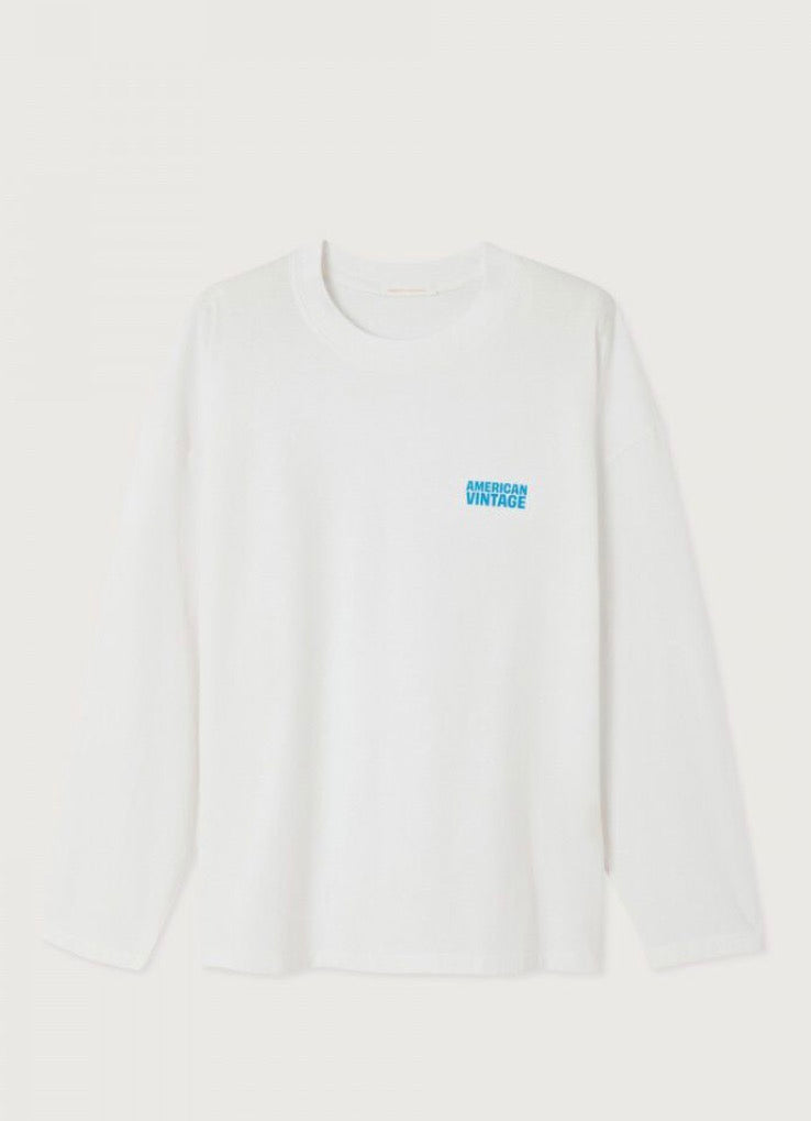Tee Shirt Femme Gixy 02C Blanc Manche Longue