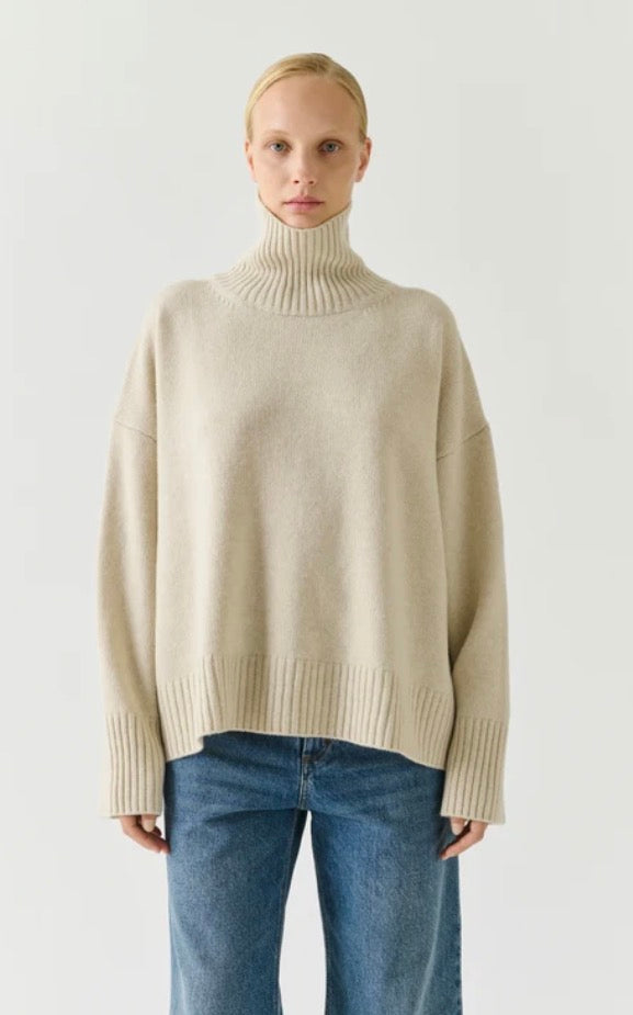 Pull William Oversize en Laine de Mérinos Écru