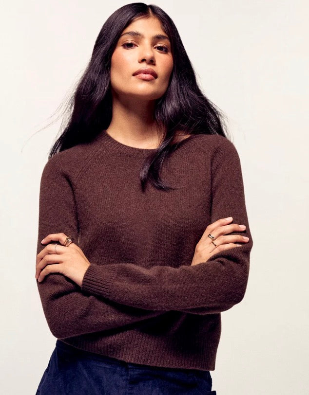 Pull Femme Col Rond Chocolat
