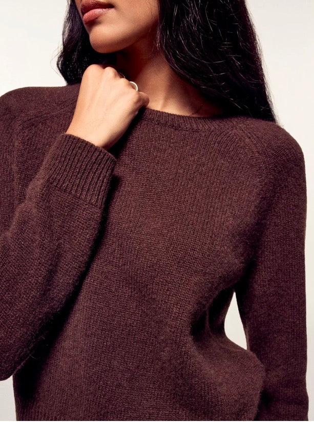 Pull Femme Col Rond Chocolat