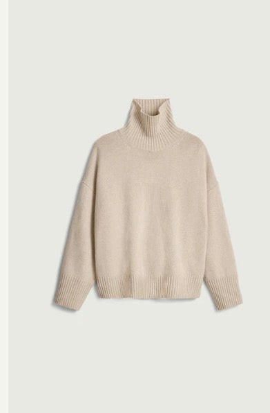 Pull William Oversize en Laine de Mérinos Écru