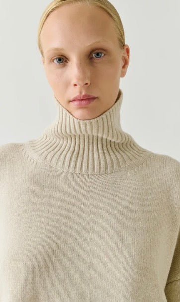 Pull William Oversize en Laine de Mérinos Écru