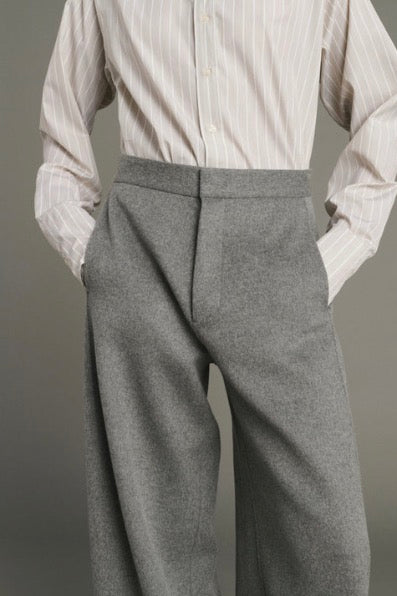 Pantalon Horatio en Laine Gris Clair