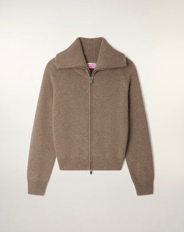 Pull Gilet Femme Grand Col