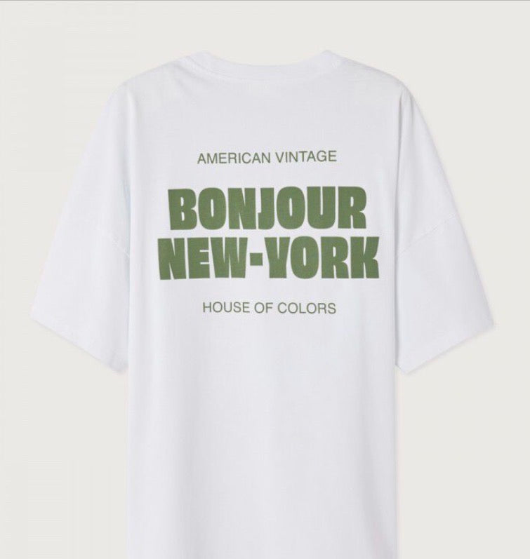 T- Shirt Fizvalley Blanc Mixte New York