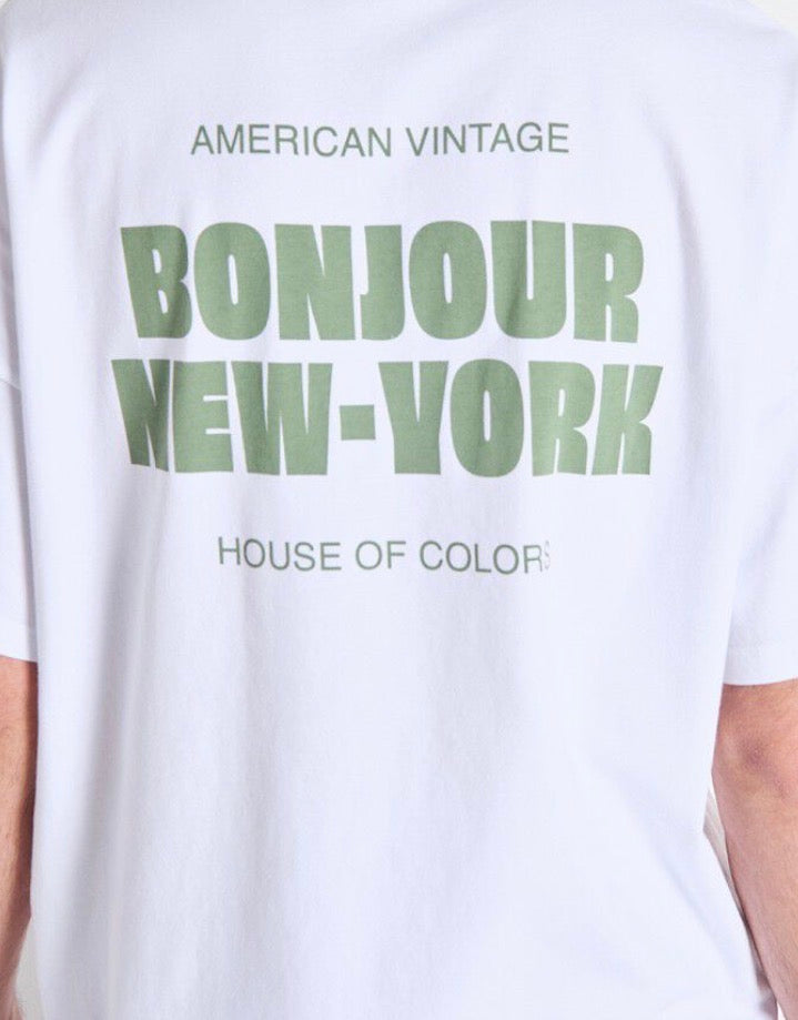 T- Shirt Fizvalley Blanc Mixte New York