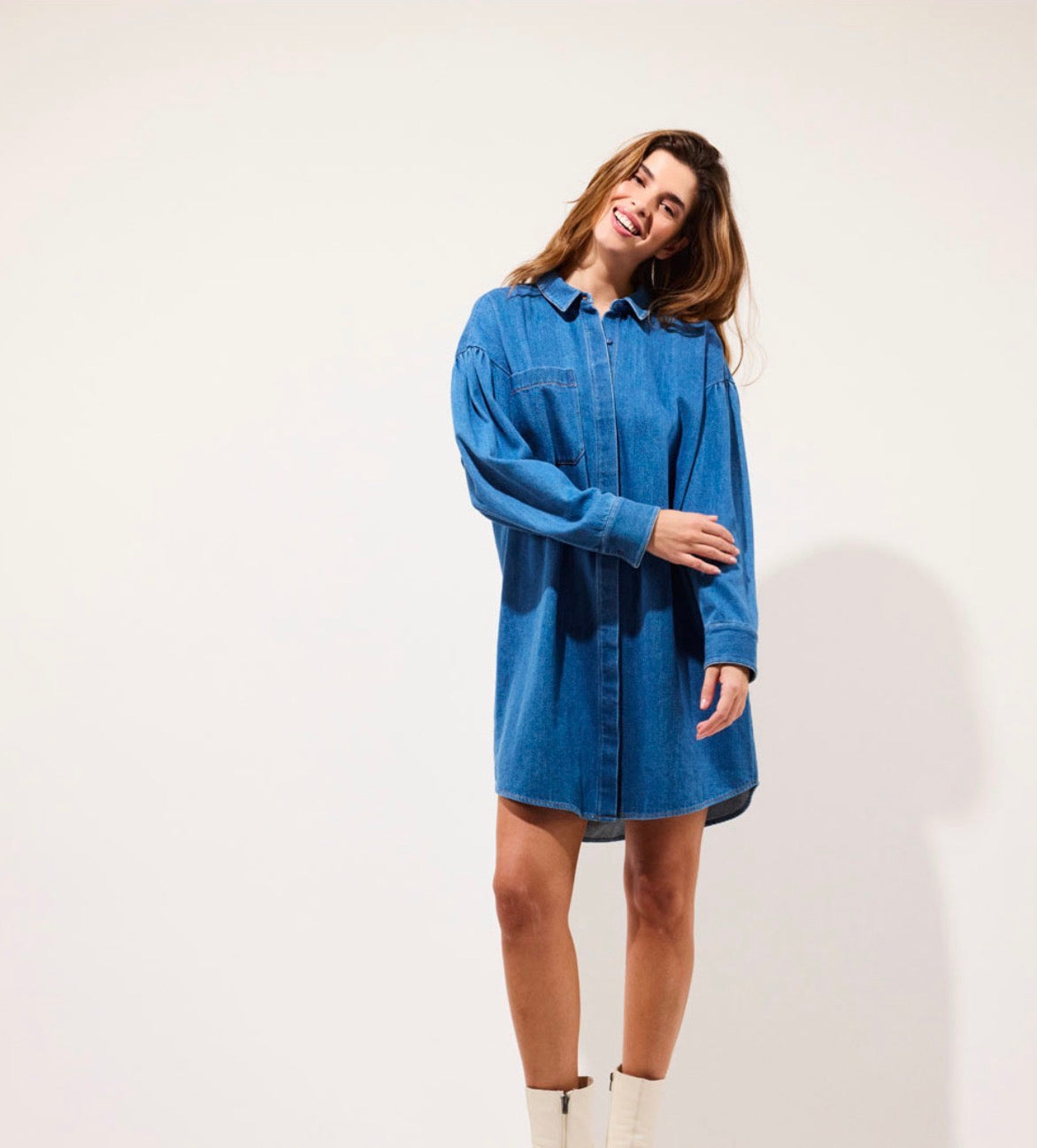 Sunday Robe chemise courte en denim