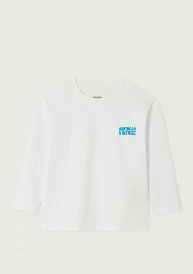 Tee-Shirt Enfant Gixy Manche Longue Blanc