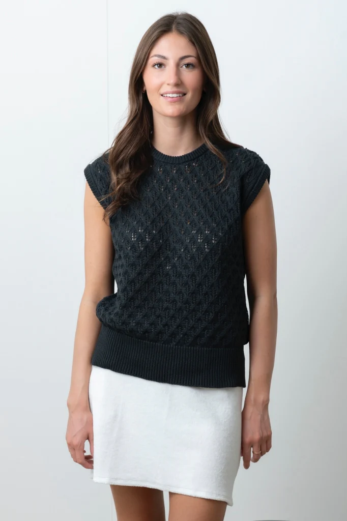 Jupe courte en éponge bouclette bio MINI GILDA Blanc Laitage