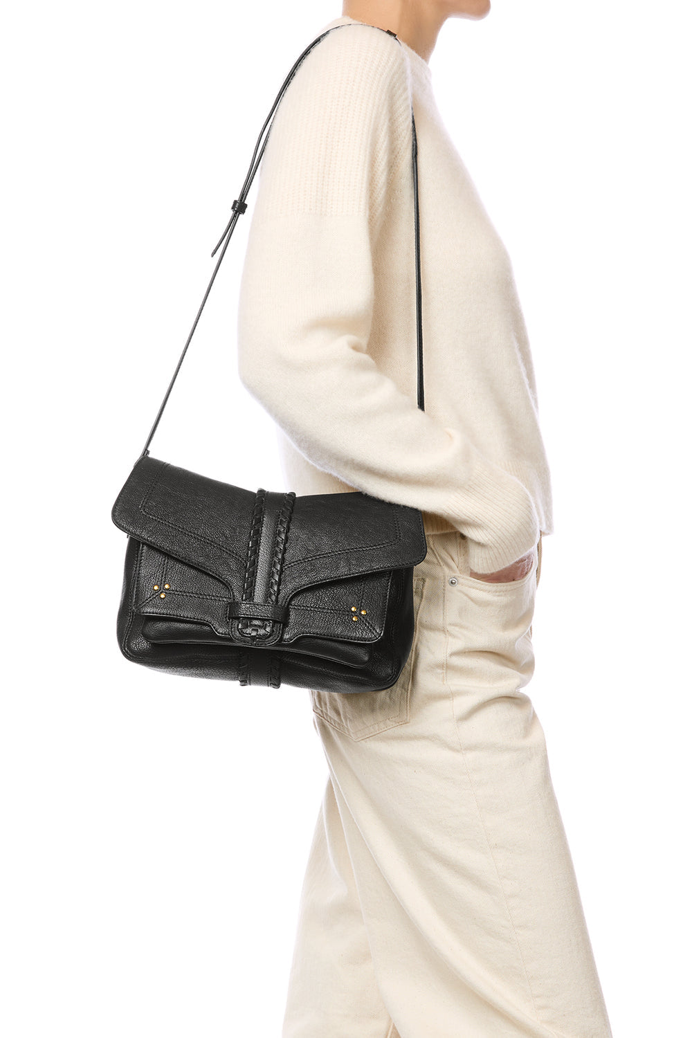 Sac Harry M Chèvre Noir Grainé