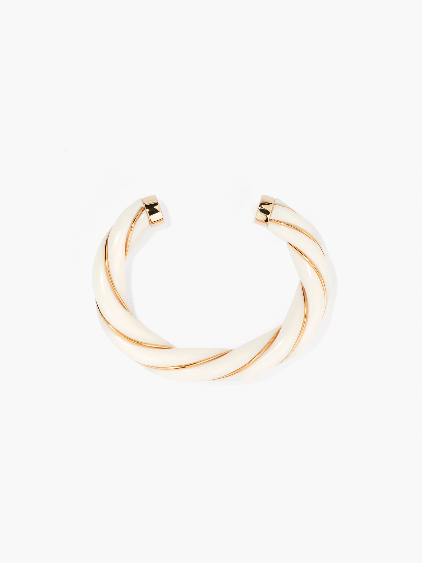 Jonc Diana résine Bracelet Or ivoire