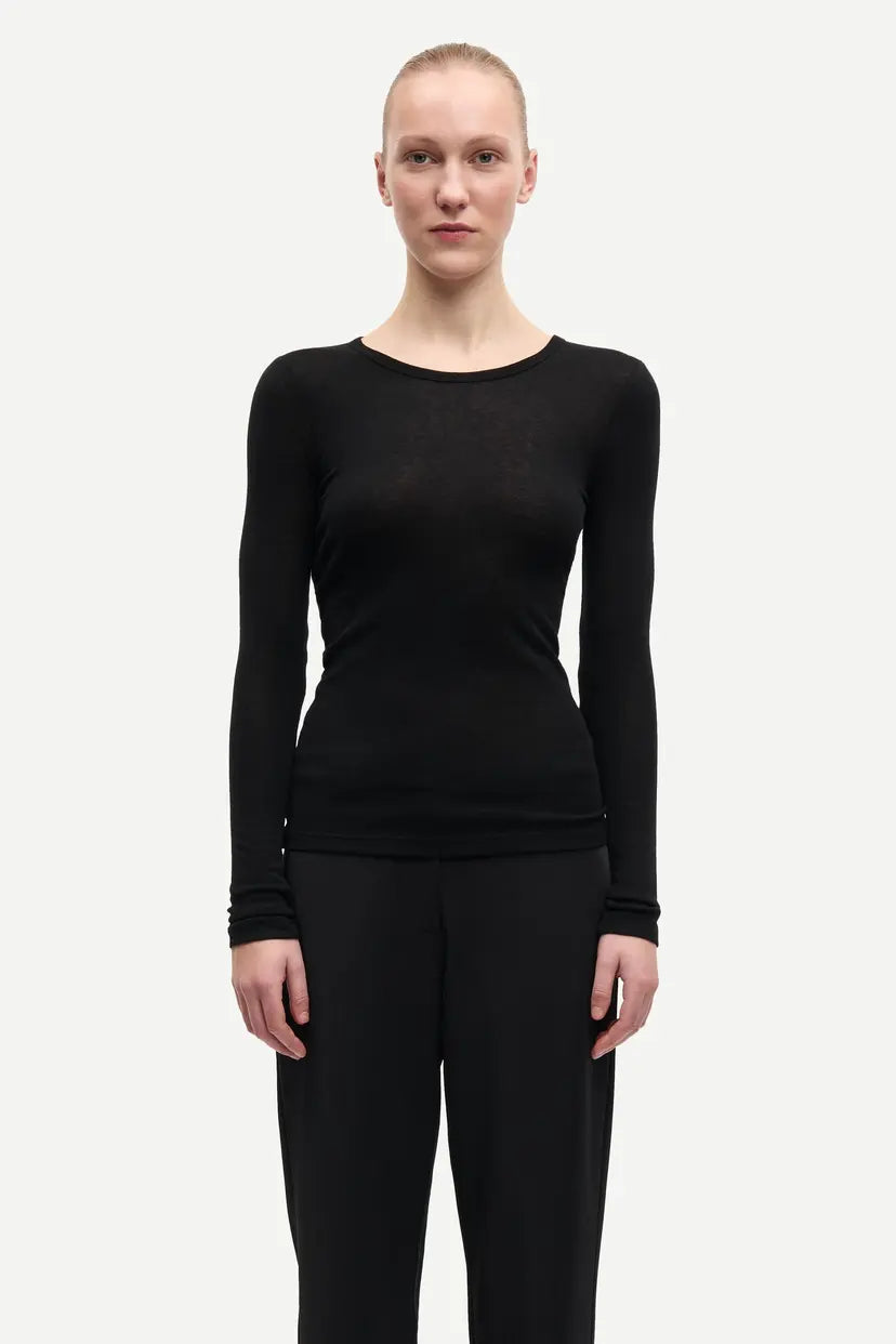 Sadou T-shirt Ls Black