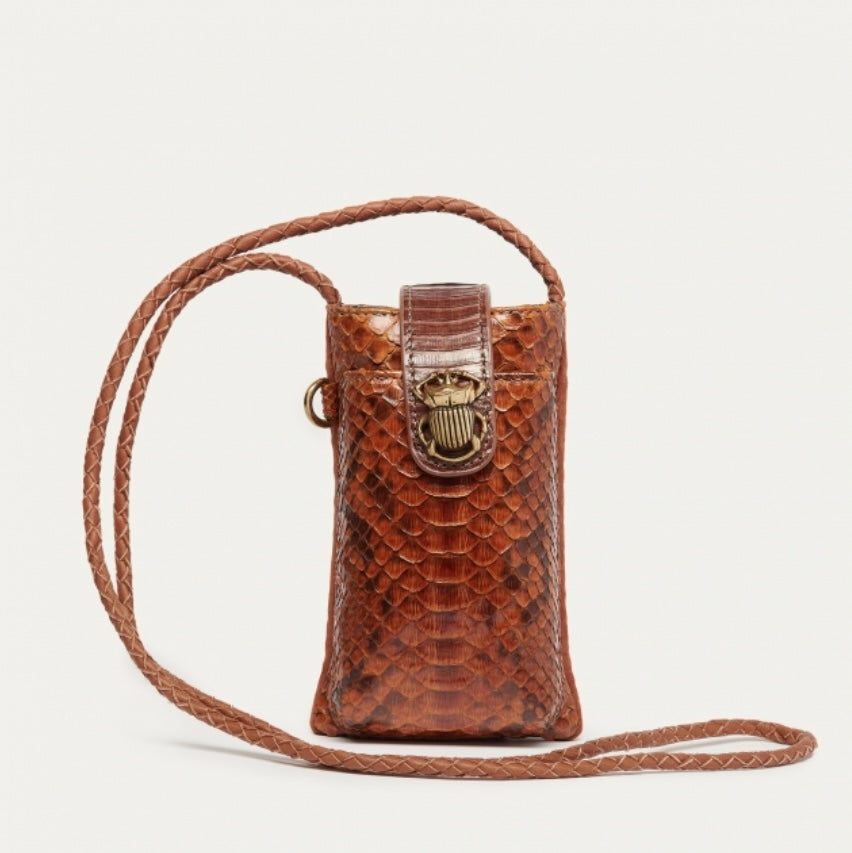Etui Téléphone Python Double Marcus Moka