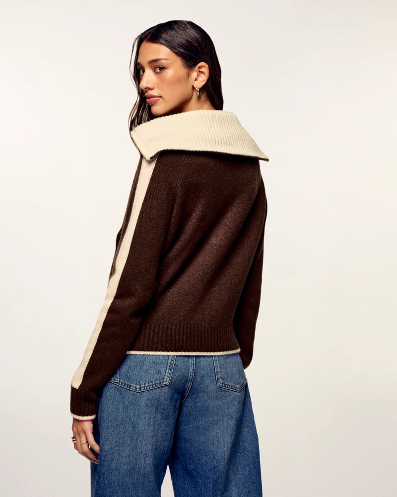 Pull Col Camionneur Chocolat