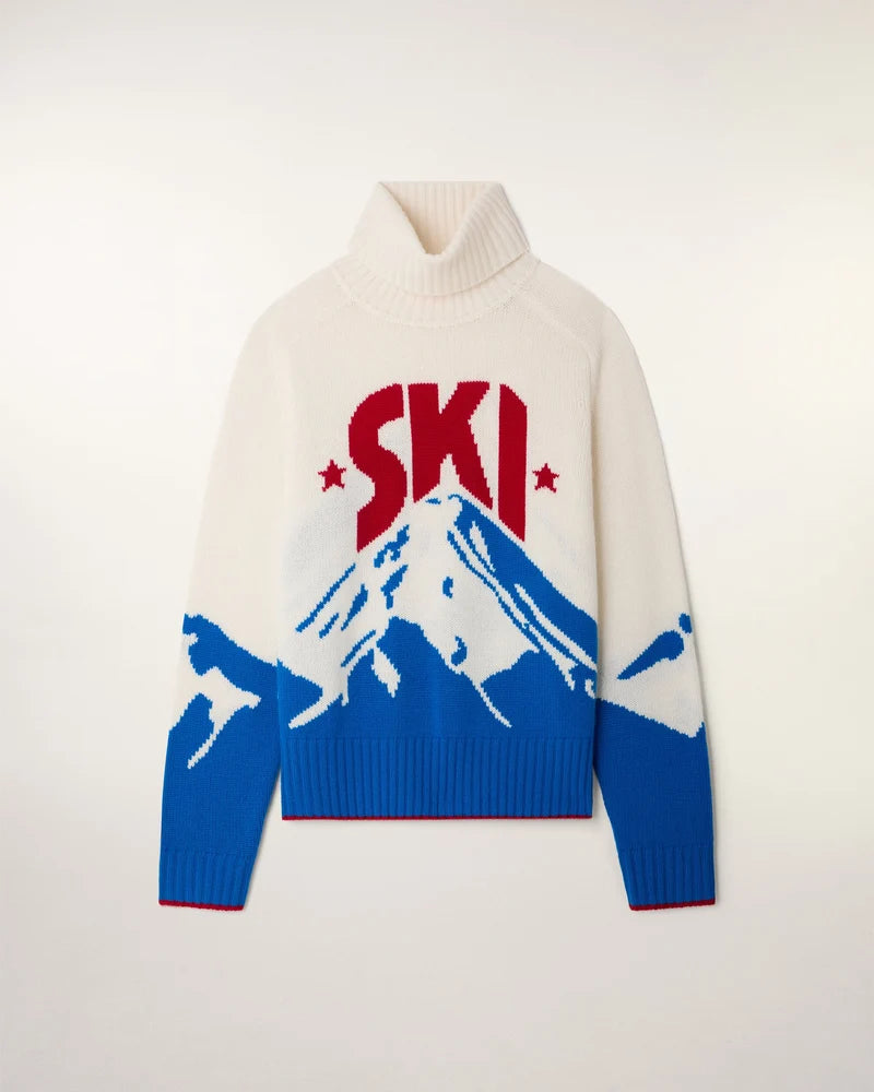 Pull Col Roulé Écru