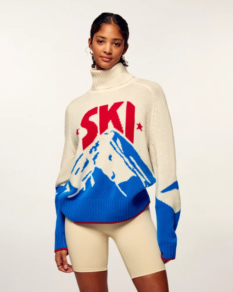 Pull Col Roulé Écru