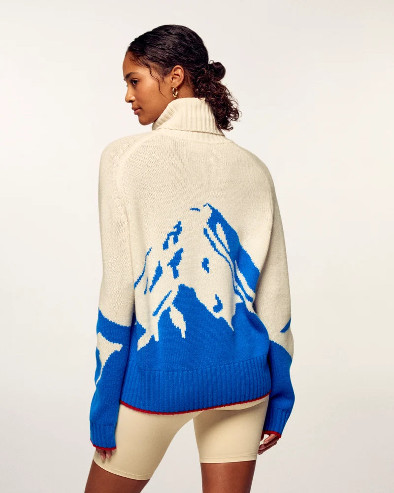 Pull Col Roulé Écru