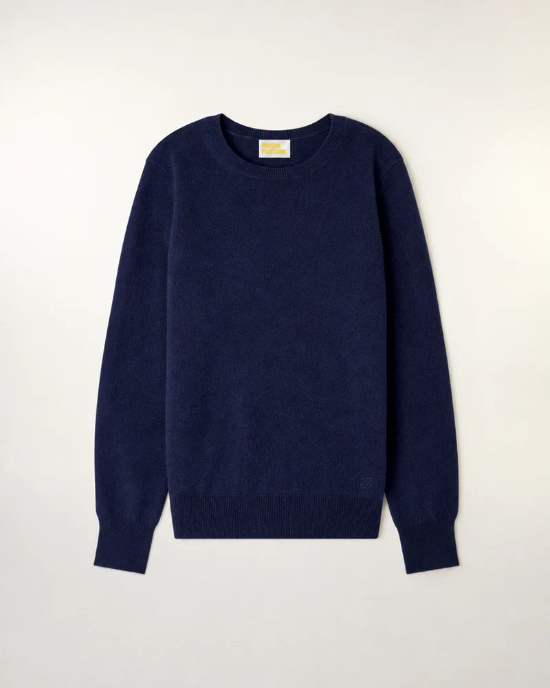 Pull Col Rond Navy