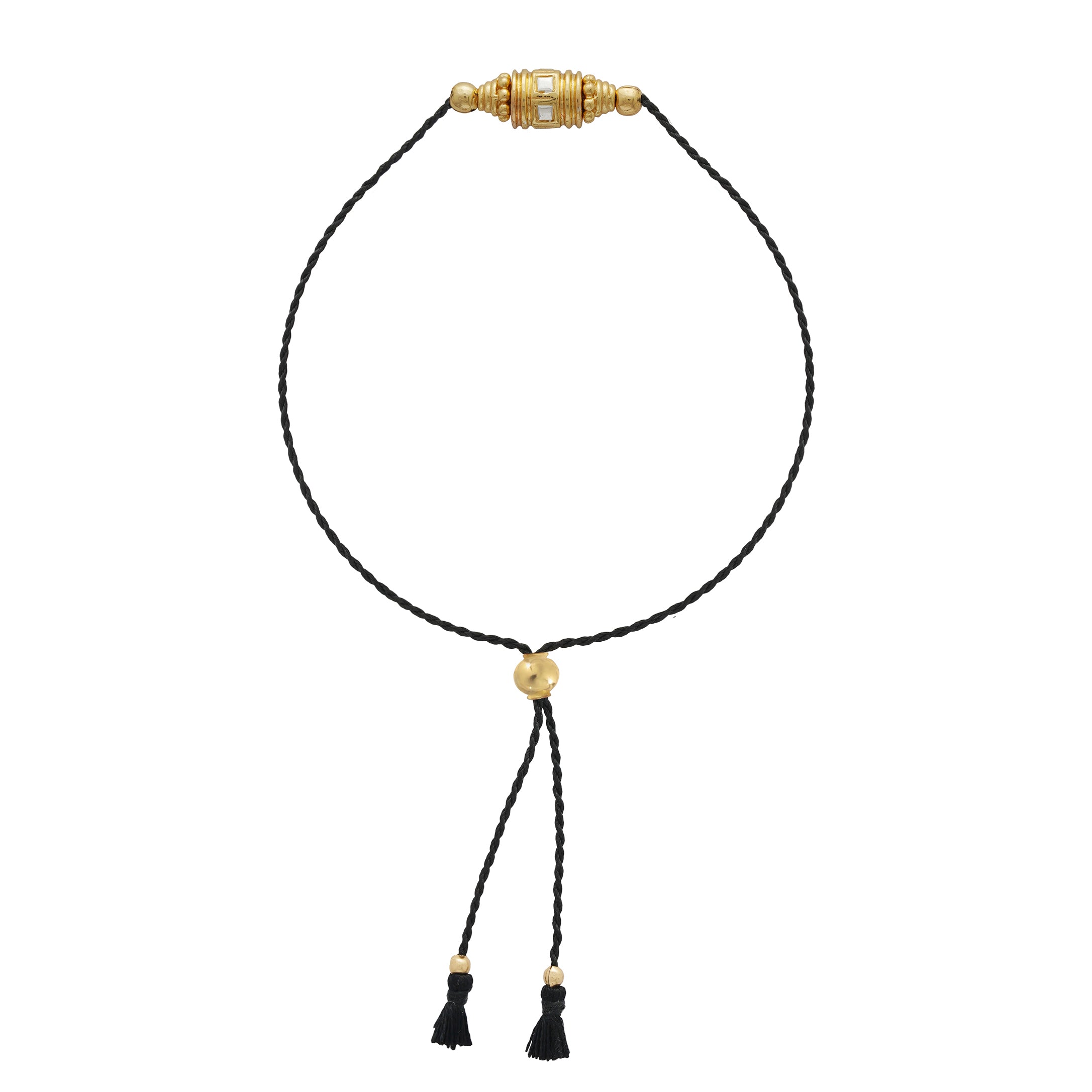 Bracelet Rakhi 2 Argent Fil Noir