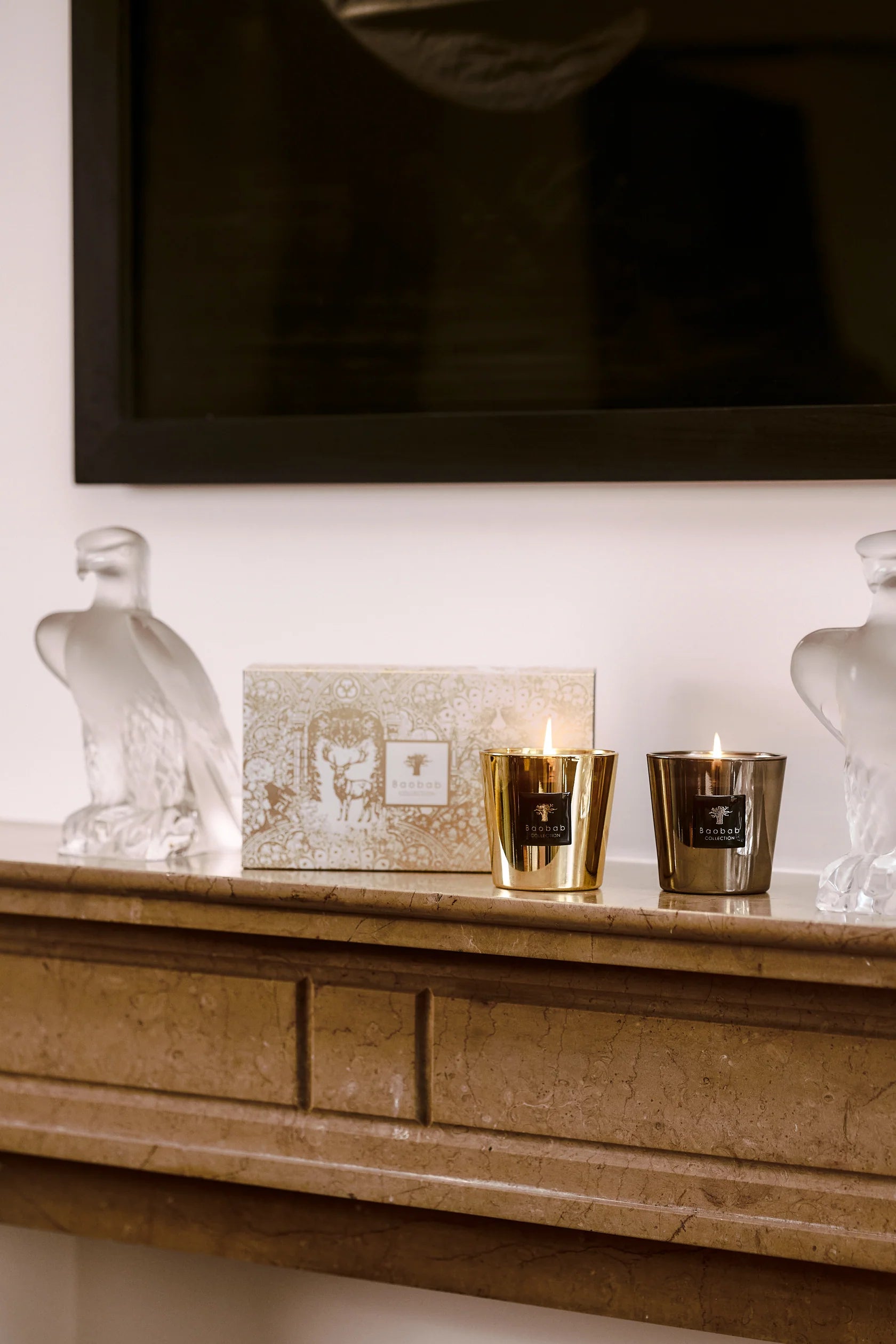 Coffret Duo Candles Pearls Aurum & Platinum