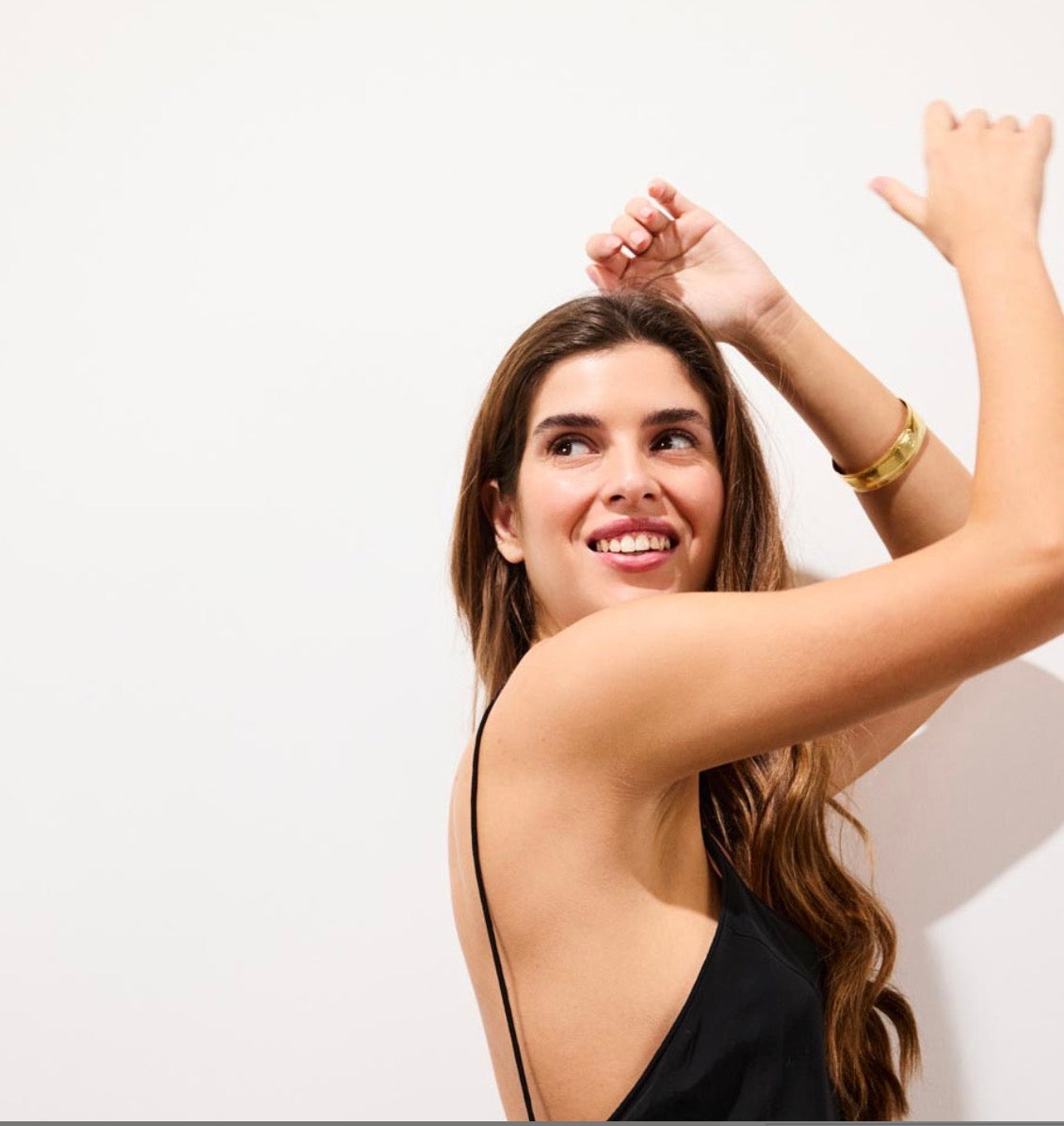 Blake Robe longue dos nu à bretelles Black