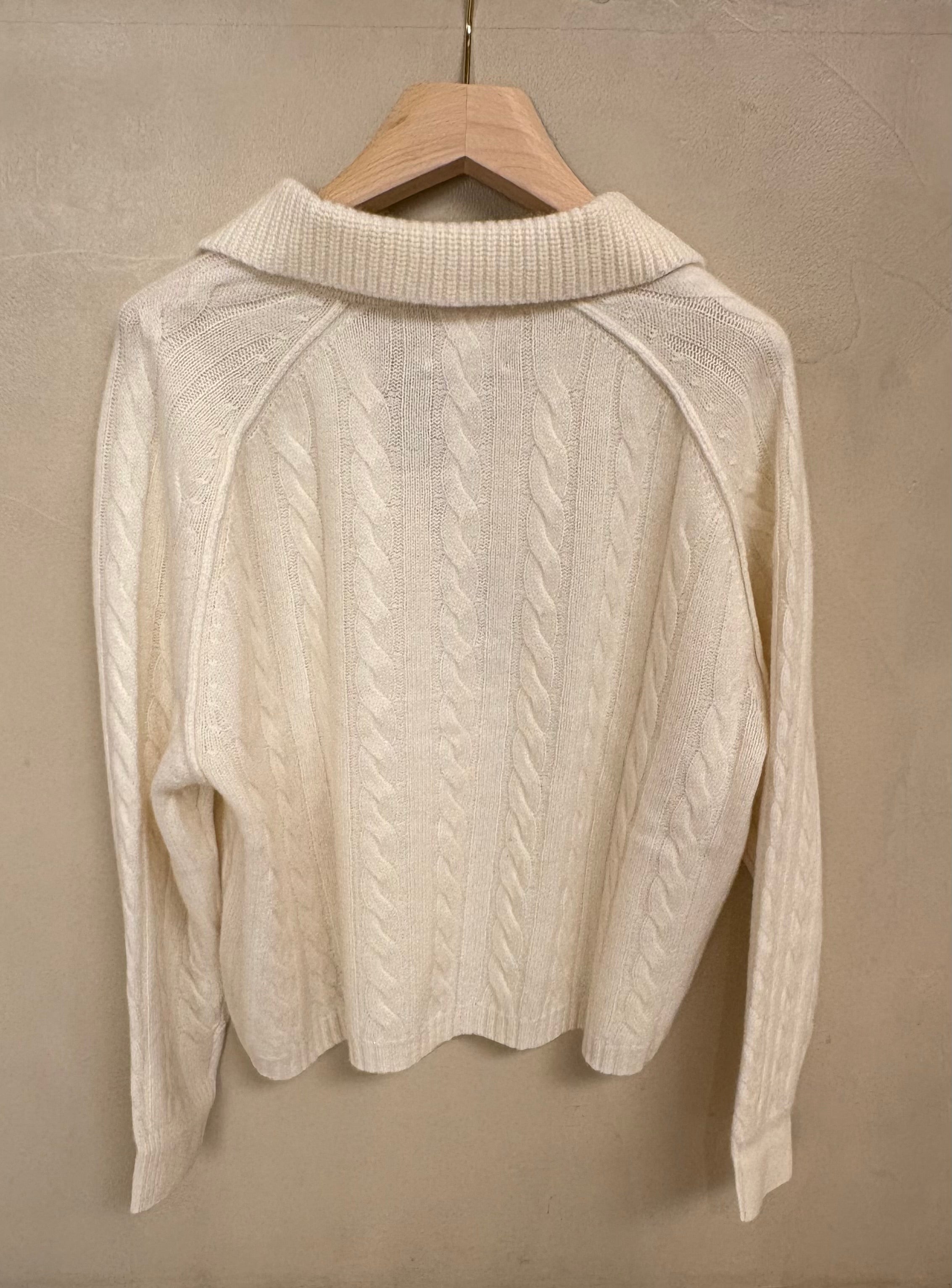 Pull Aenora Câble Blanc