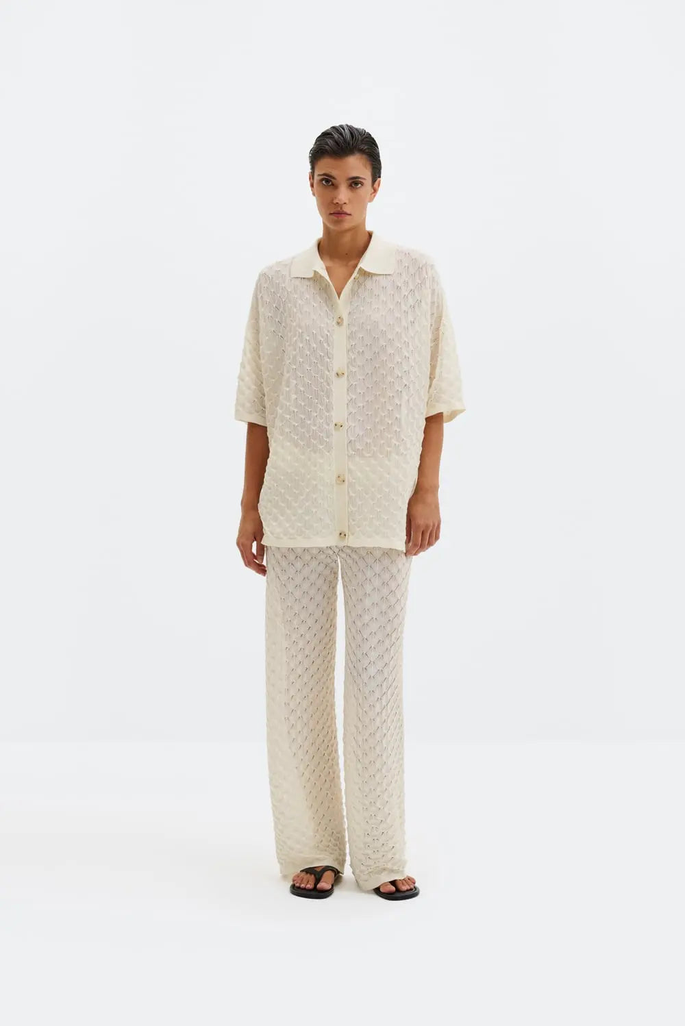 Alissa Knitted Pants Cream