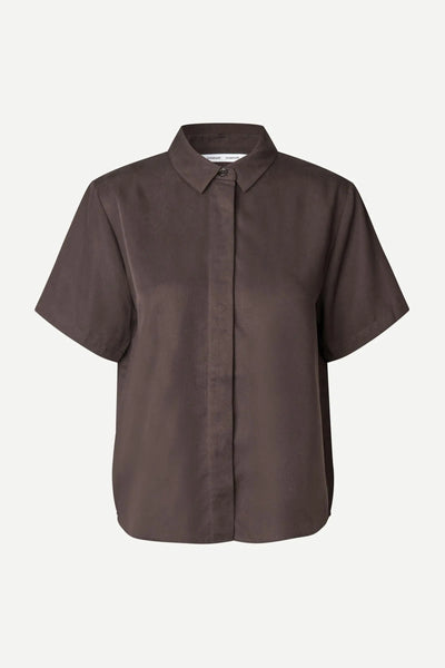 Mina SS Shirt Black Coffee