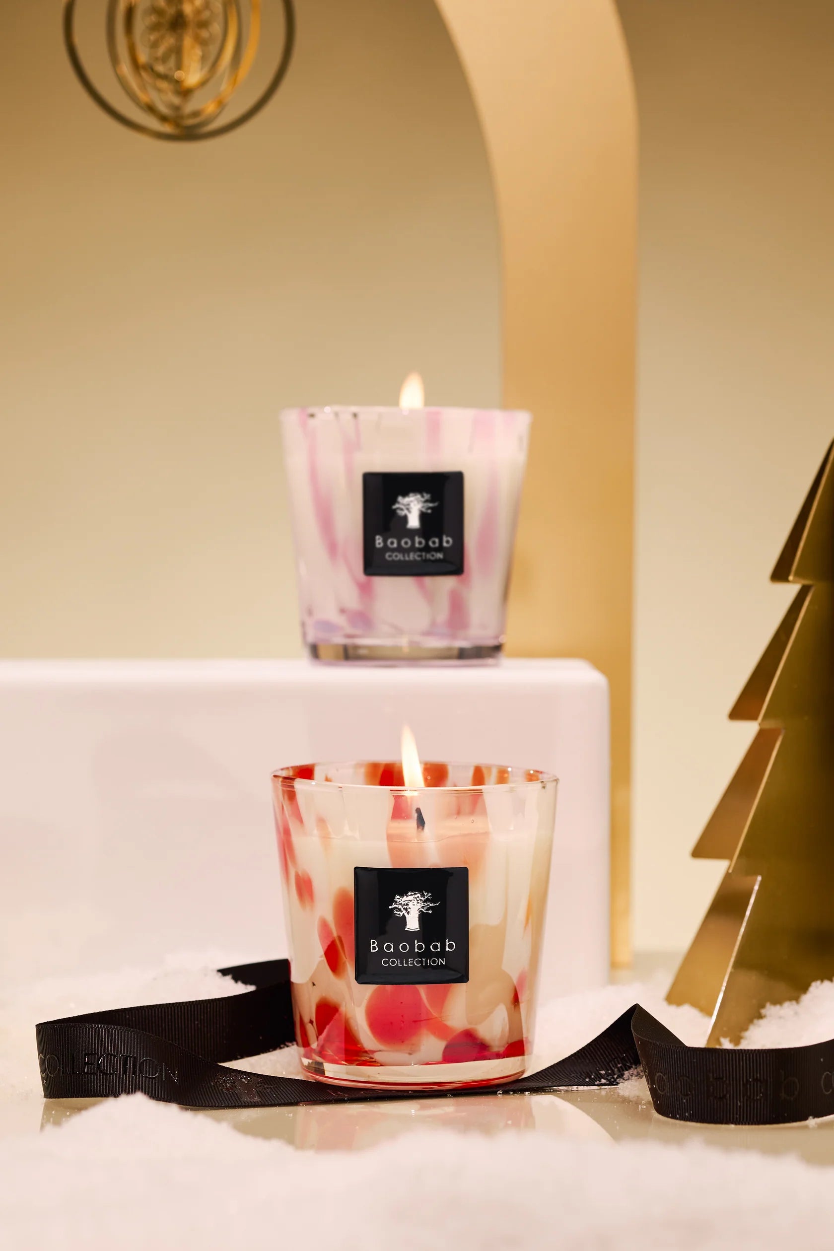 Coffret Trio Candles Pearls Black, Coral & White