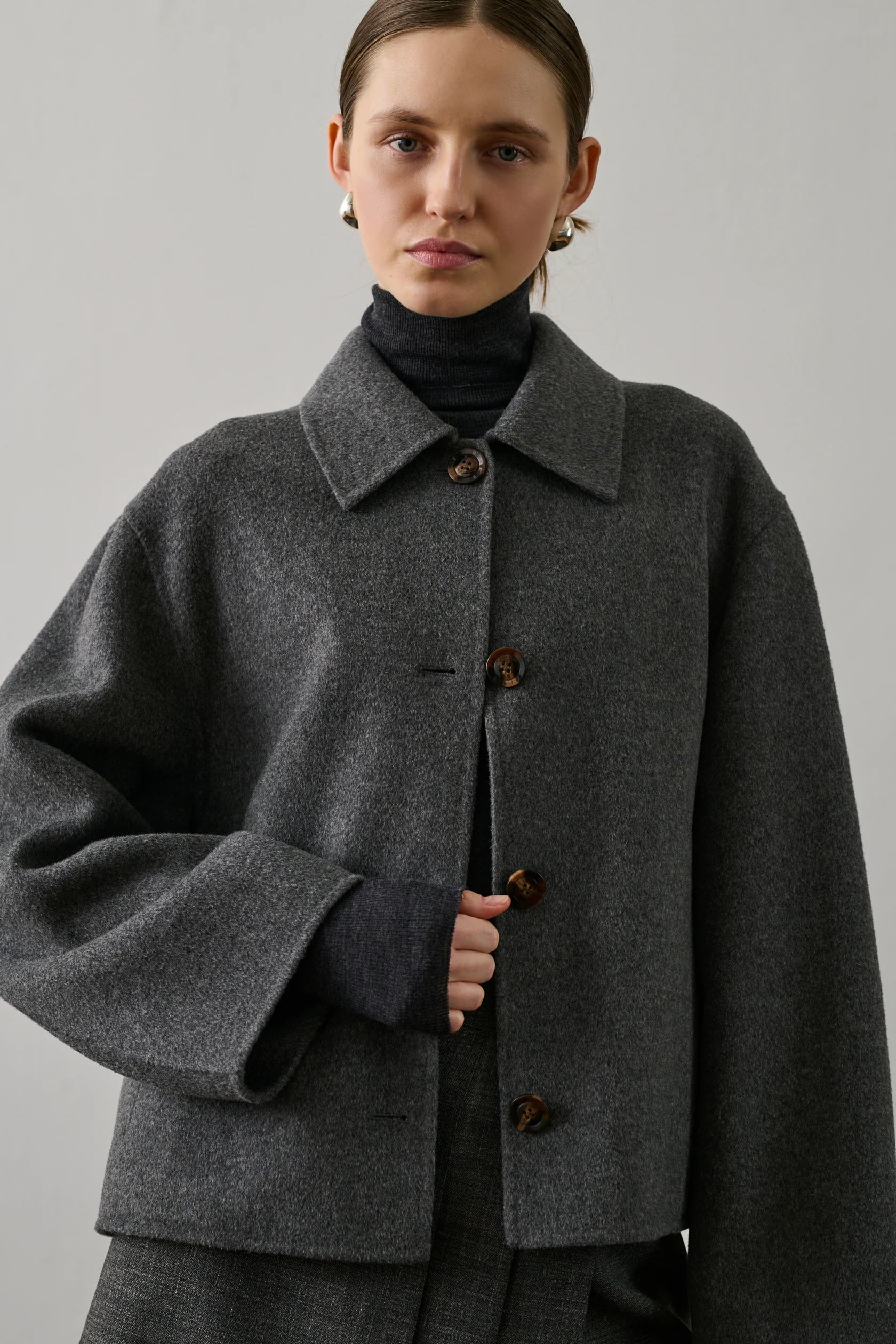 Manteau Gyoda Gris Chiné