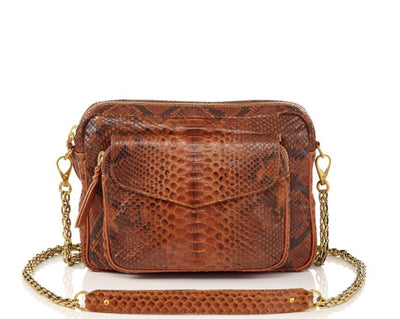 Sac Python Big Charly Moka Chaîne Or