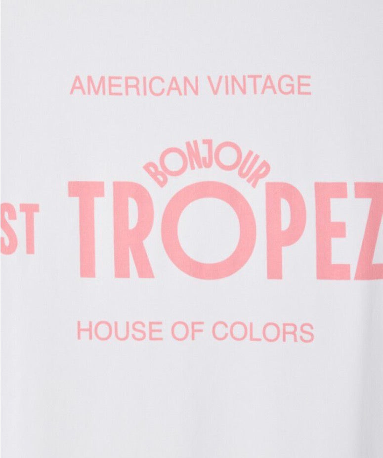 T- Shirt Fizvalley Blanc Mixte Saint Tropez