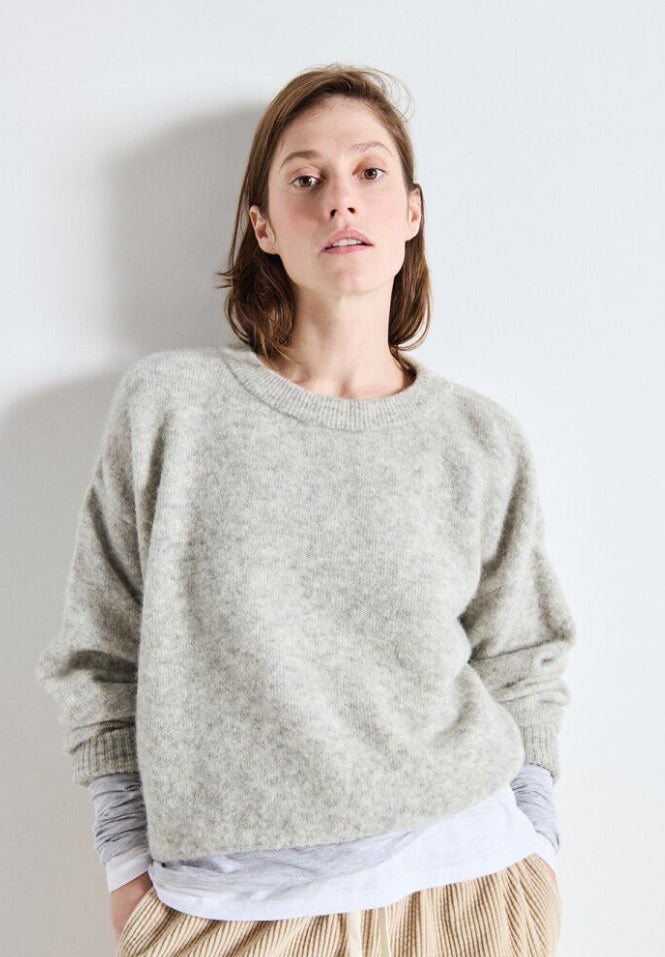 Pull Femme Vitow Gris Clair Chiné