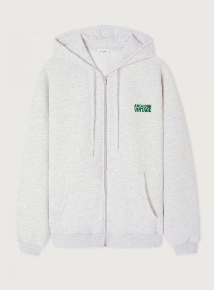 Sweat Zippé Homme Baptown Gris Chiné