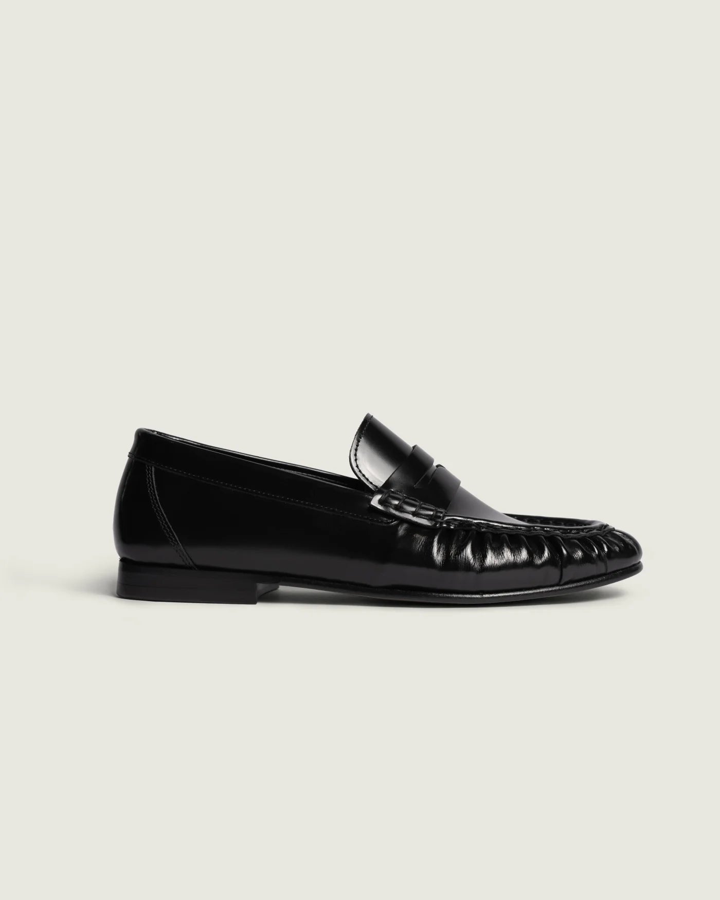 Penny Loafer Wrinkle - Box Leather - Polished Black