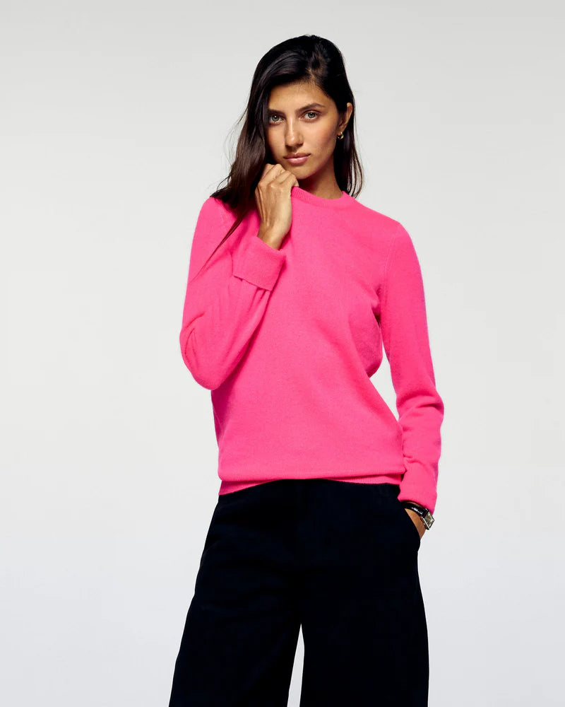 Pull Col Rond Femme Solar Pink
