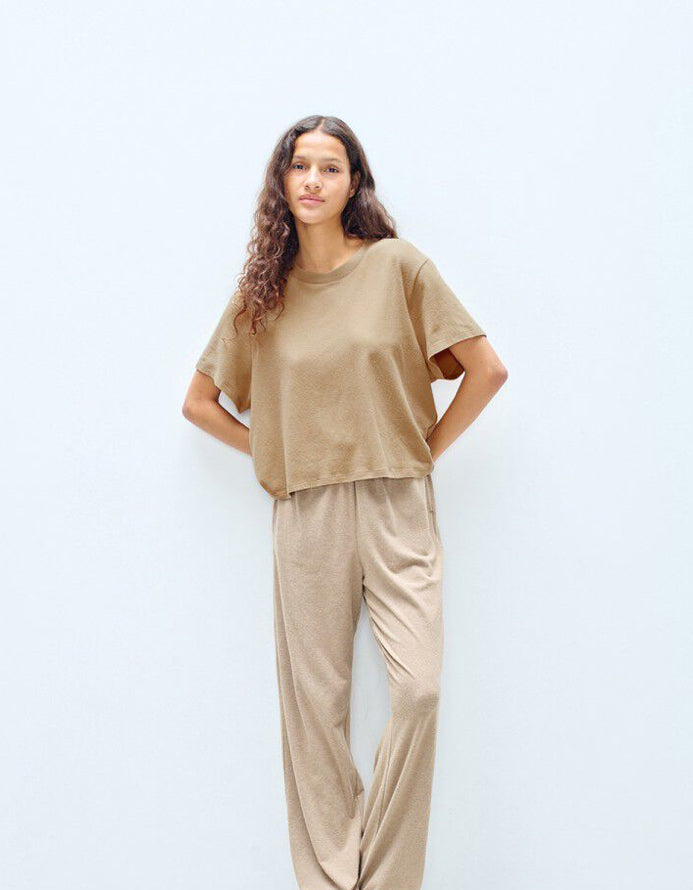 Tee Shirt Ypawood Manches Courtes Macchiato chine