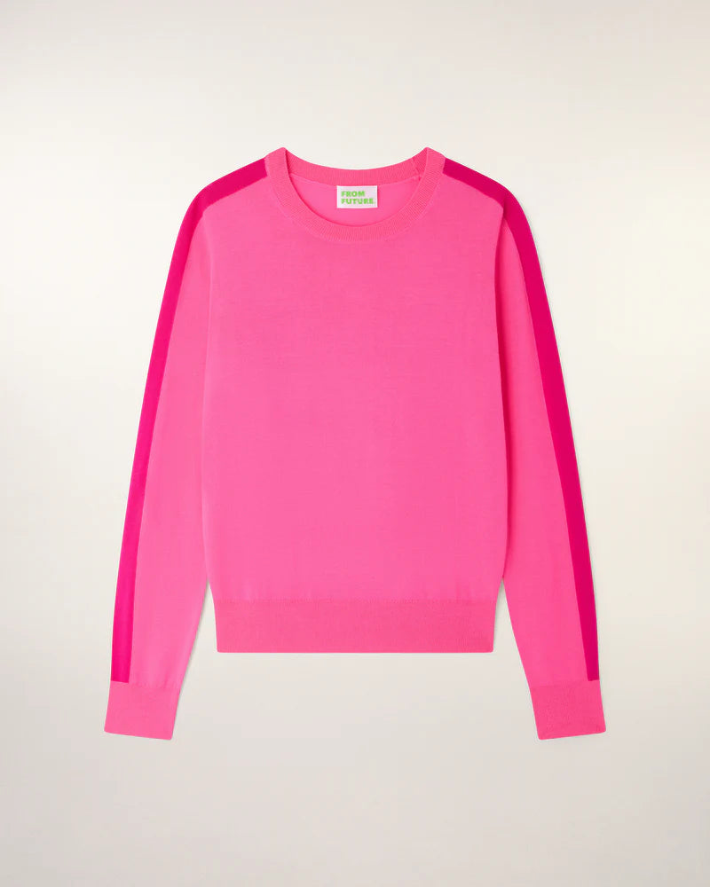 Pull Col Rond Love Pink