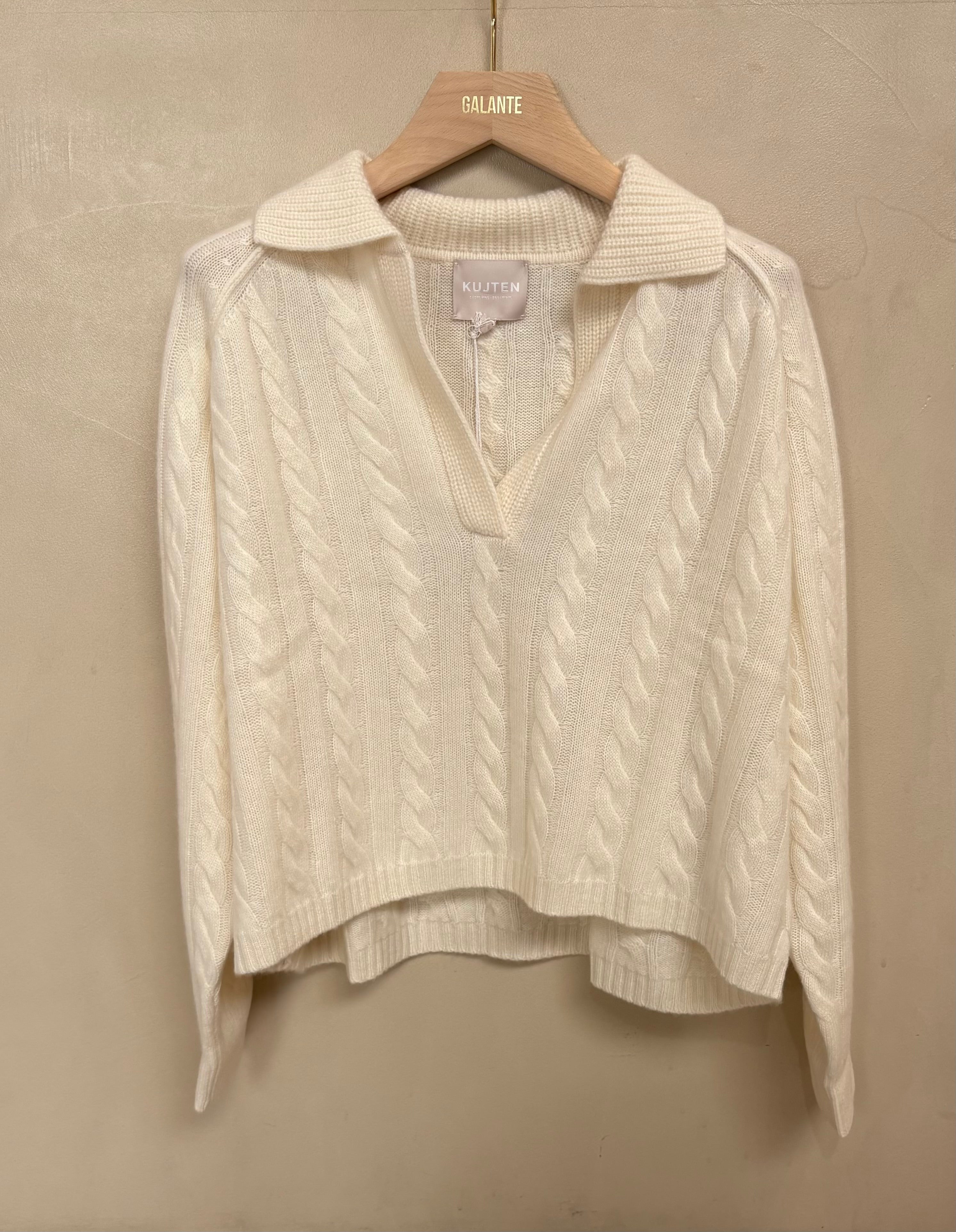 Pull Aenora Câble Blanc
