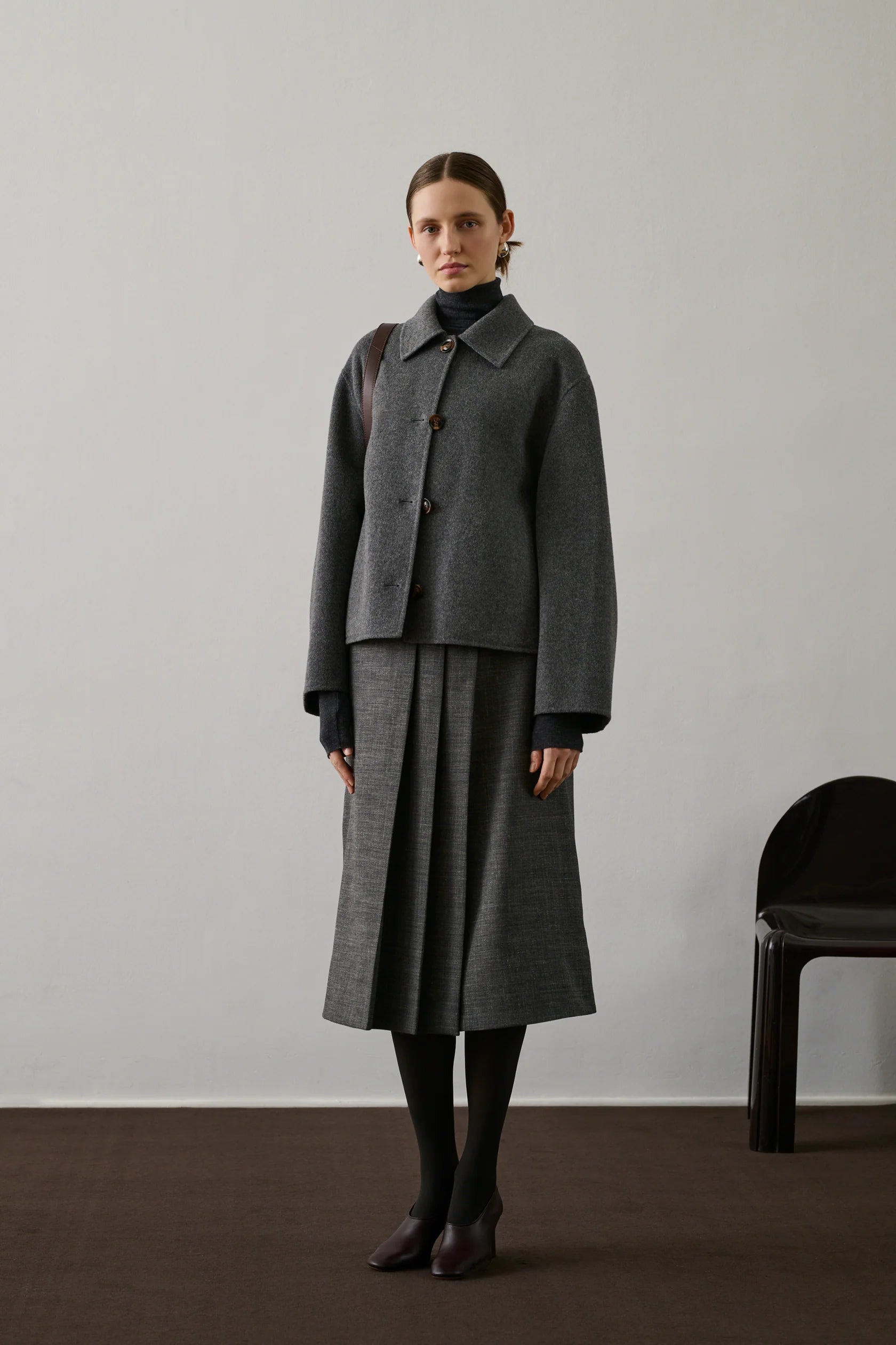 Manteau Gyoda Gris Chiné