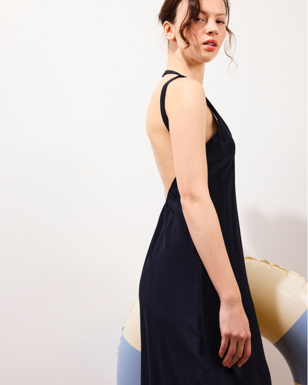 Joga Long Dress Croco Marine