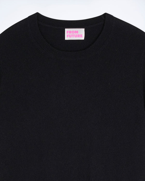 Pull Col Rond Basique Noir