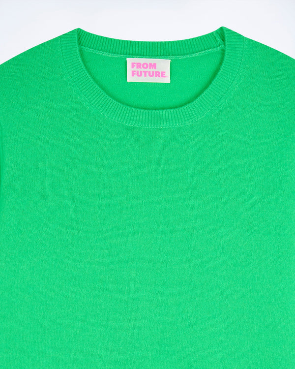 Pull Col Rond Basique Utopic Green