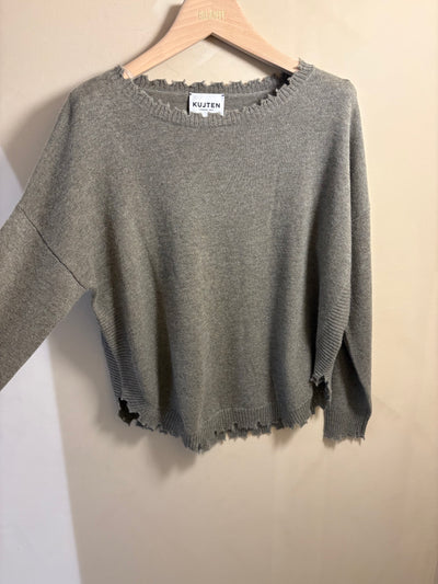 Pull Mela Kaki Chiné