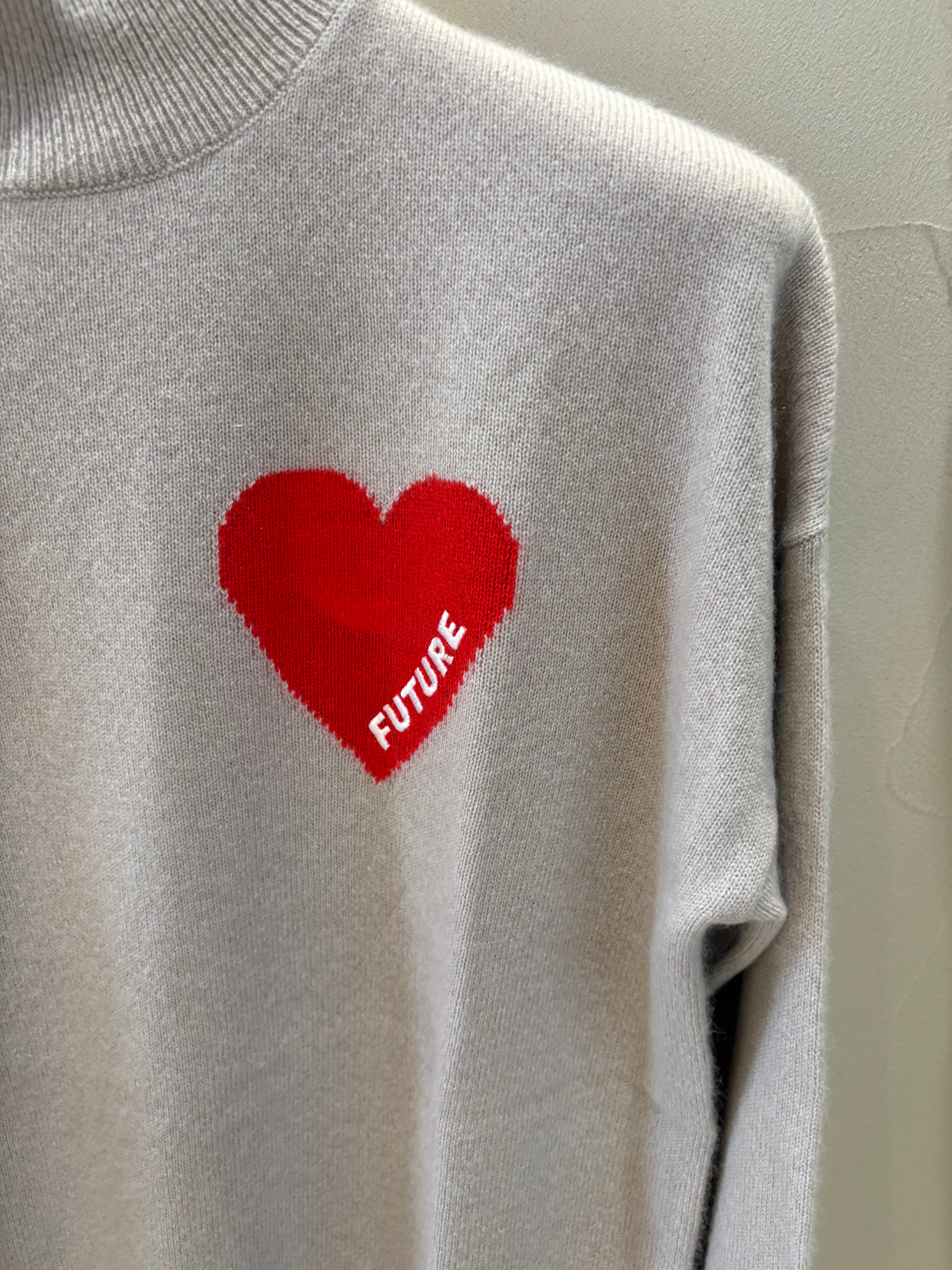 Pull Col Montant Iced Sand Cœur